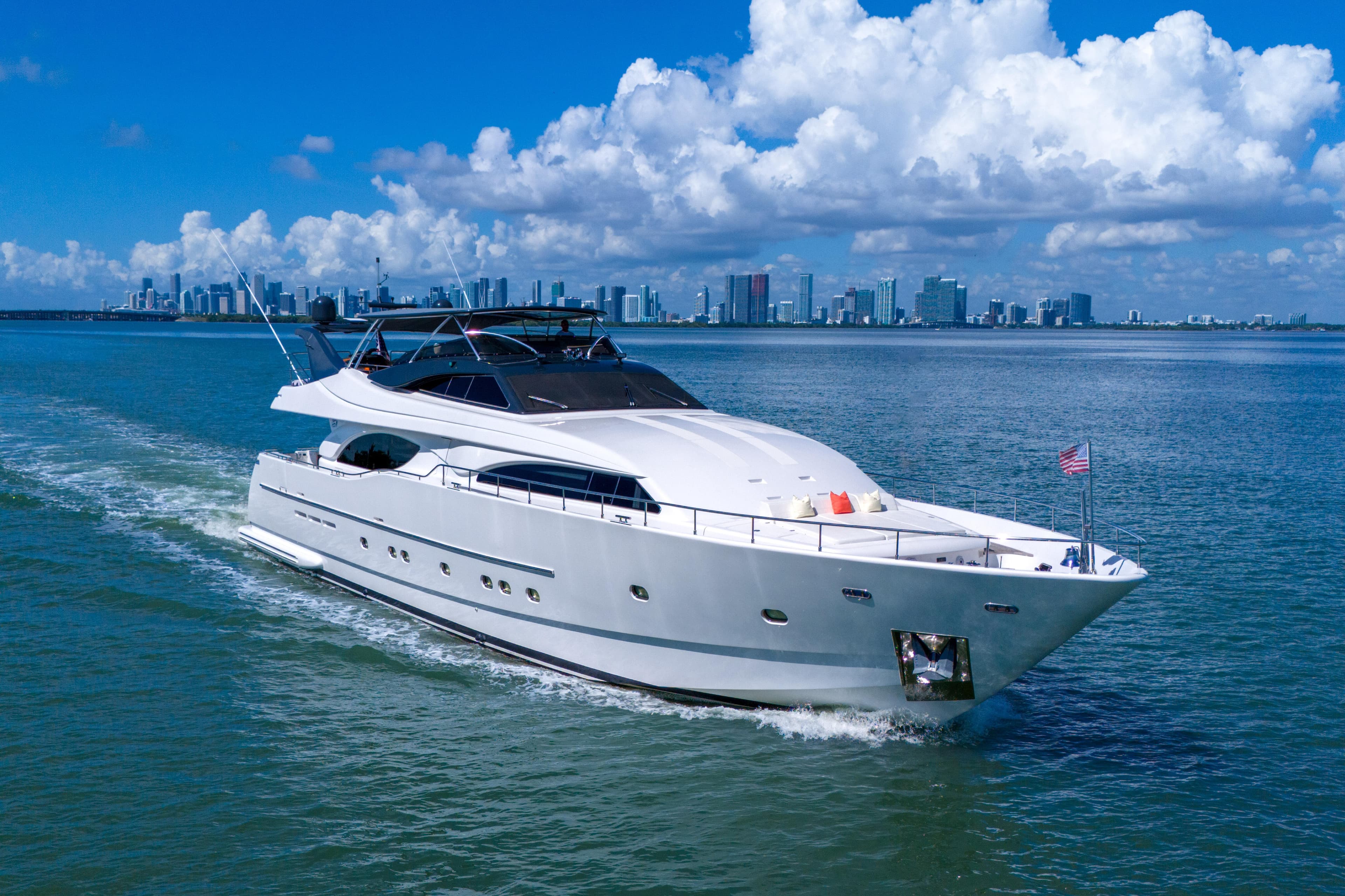 2002 Ferretti Yachts Custom Line 94' for Sale in Miami Beach, Florida Flybridge 2