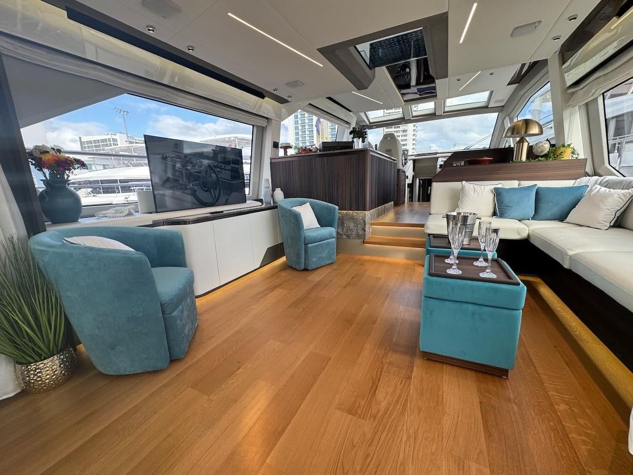 2024 Aicon Yachts 66 Vivere for Sale in Stuart, Florida Flybridge 3