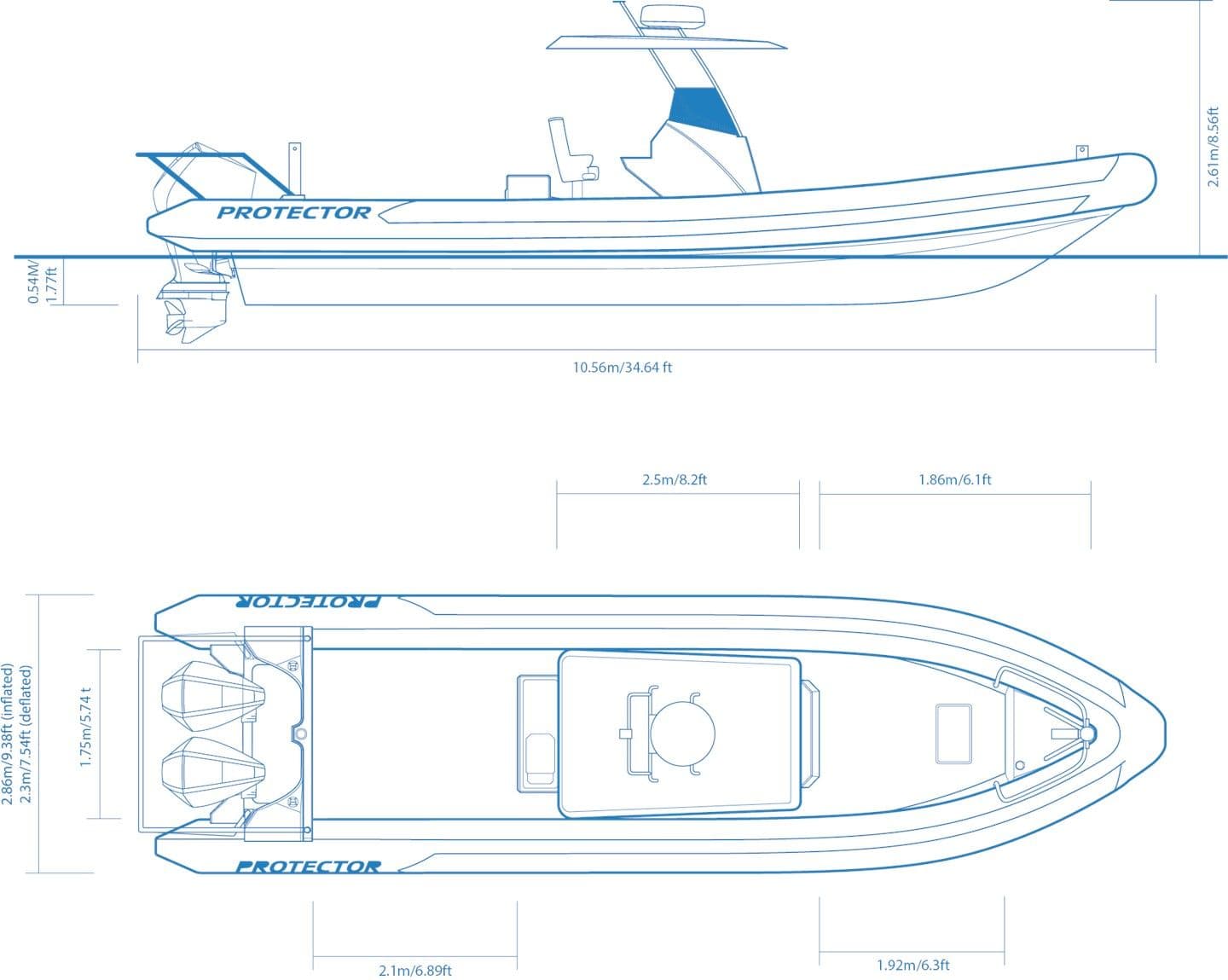 2023 Protector 330 Chase zum Verkauf in Balearic Islands, ES Center Console 1