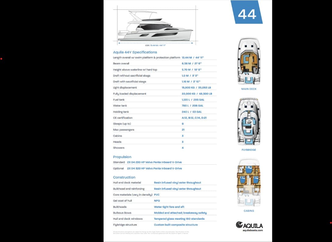 2020 Aquila 44 Yacht a la venta en Venice, Florida Power Catamarans 2