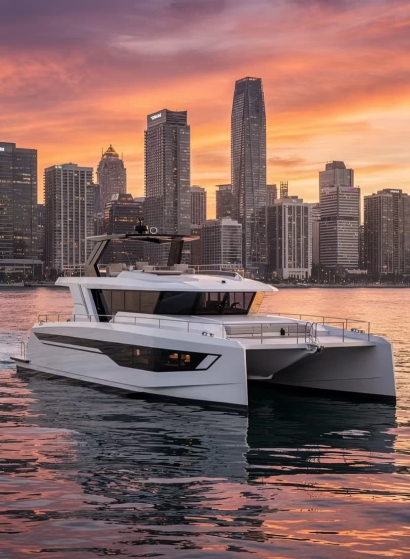 2026 Finish Line Boats 50 Ocean Catamaran zum Verkauf in HO CHI MINH, HA LONG, VN Power Catamarans 3