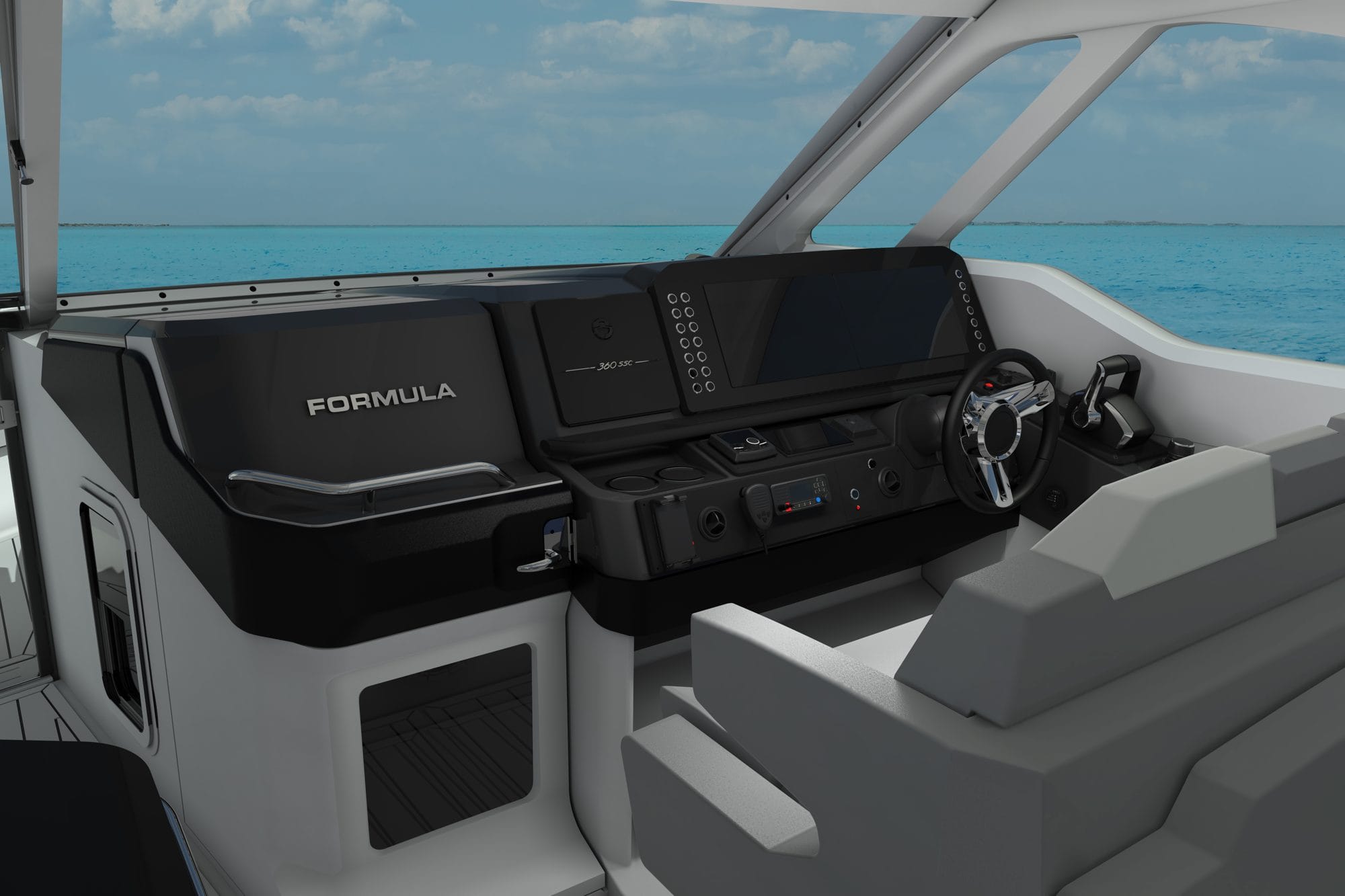 The 360 SSC helm with glass displays