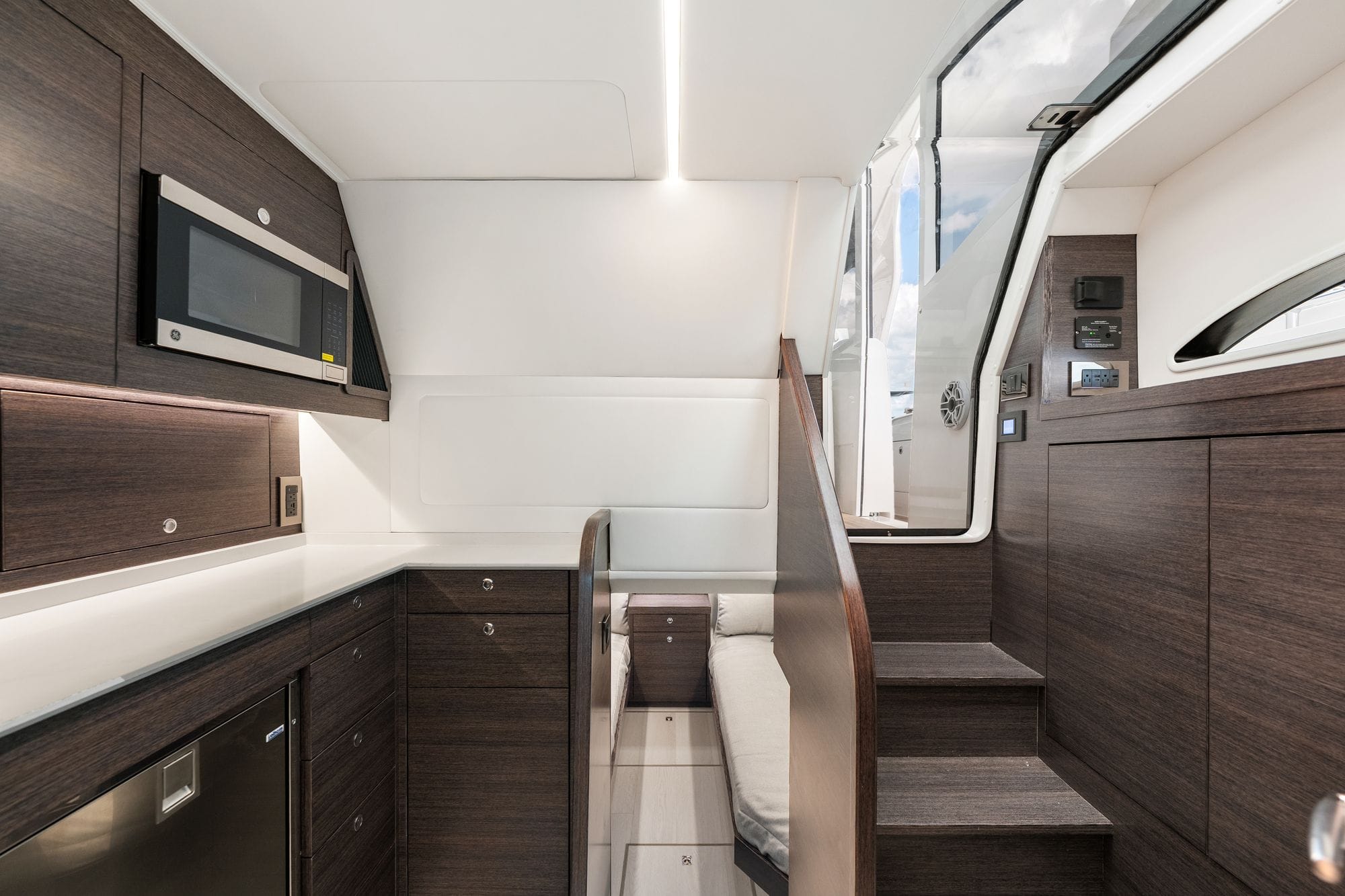 The galley beside the companionway