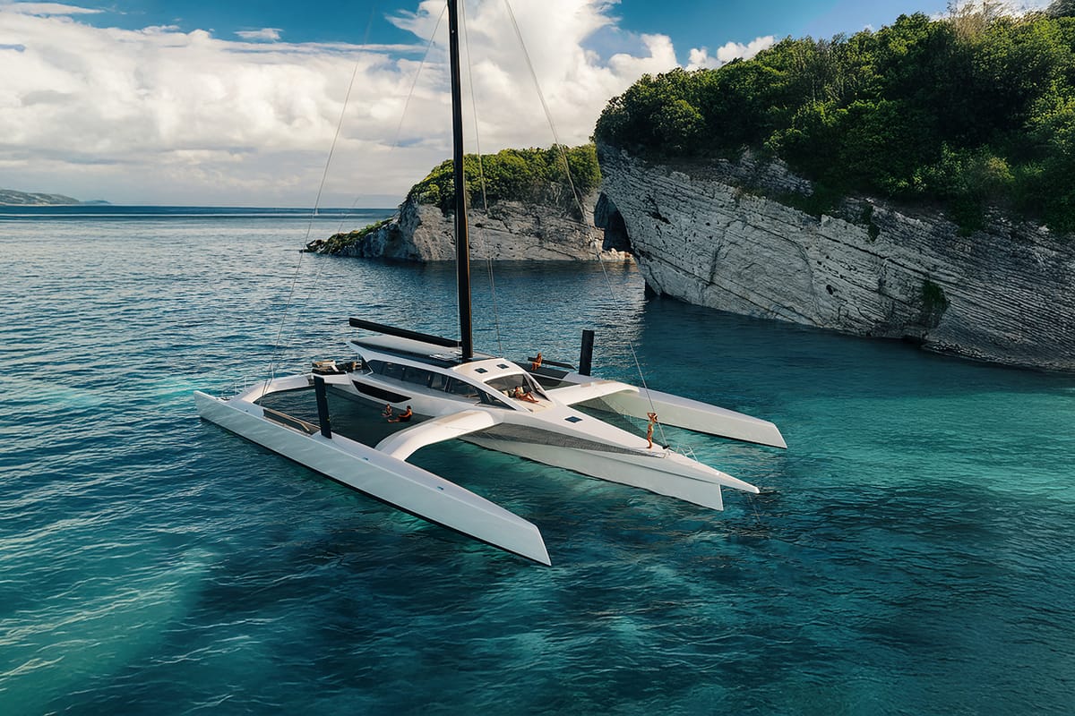 Global Yacht Technology Reveals 31m High-Performance Trimaran Anahita Now Under Construction