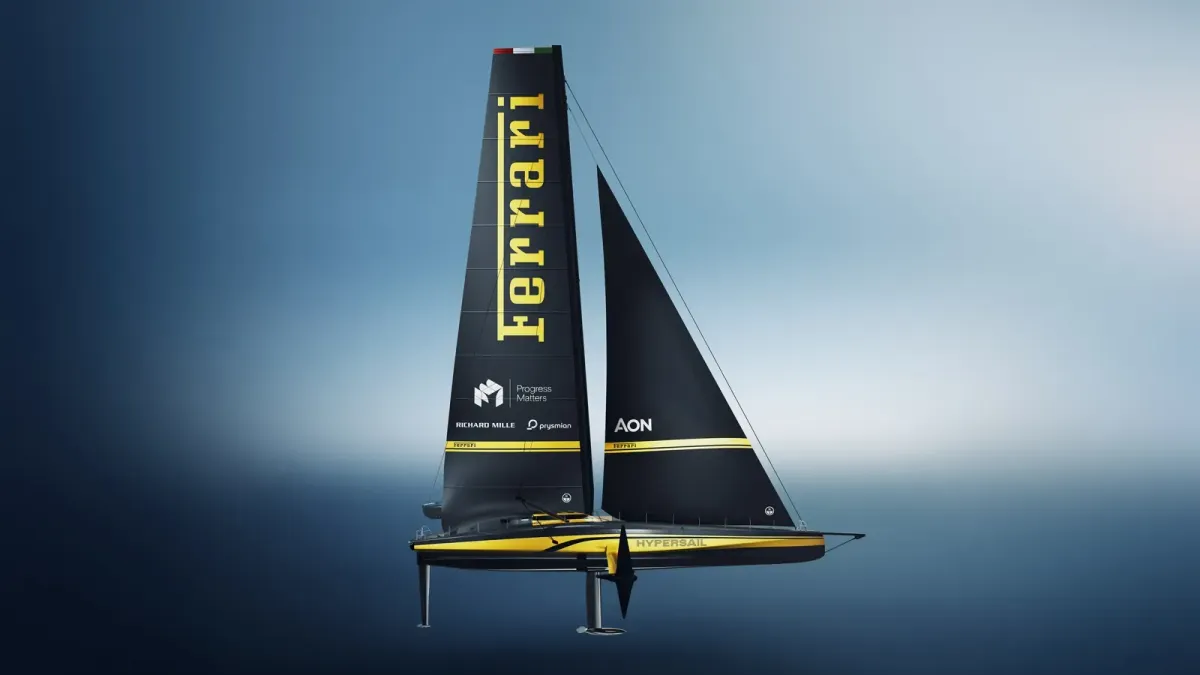 Ferrari Reveals Hypersail Livery at Milan Design Week as Launch Approaches