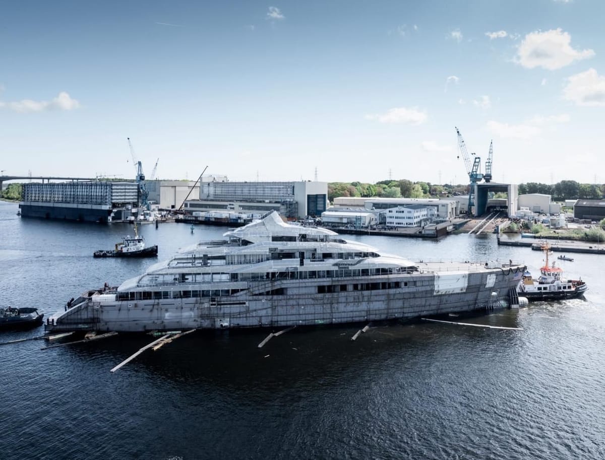 Lürssen's Project ZIGGY Seen for the First Time: A 101-Metre Study in Glass and Steel